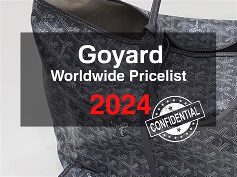 goyard prices paris|goyard cap vert price 2024.